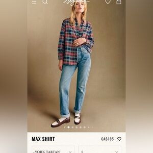 Sézane Max shirt in York Tartan